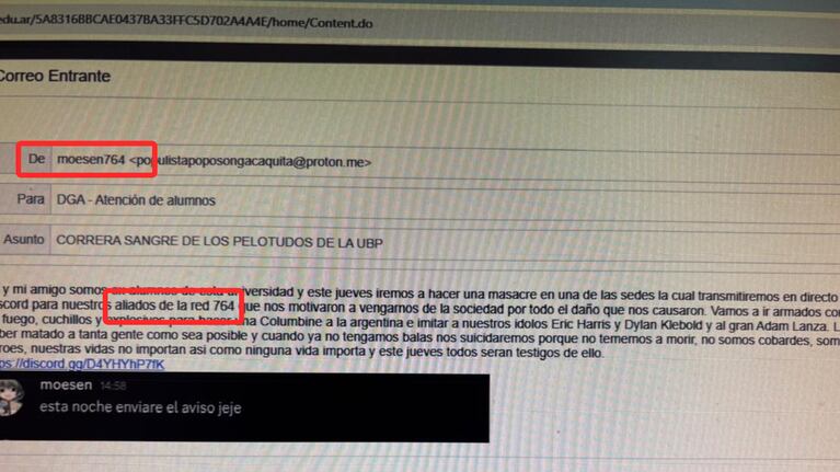 El mail que recibió la Blas Pascal tiene similitudes con otros enviados a otras universidades.