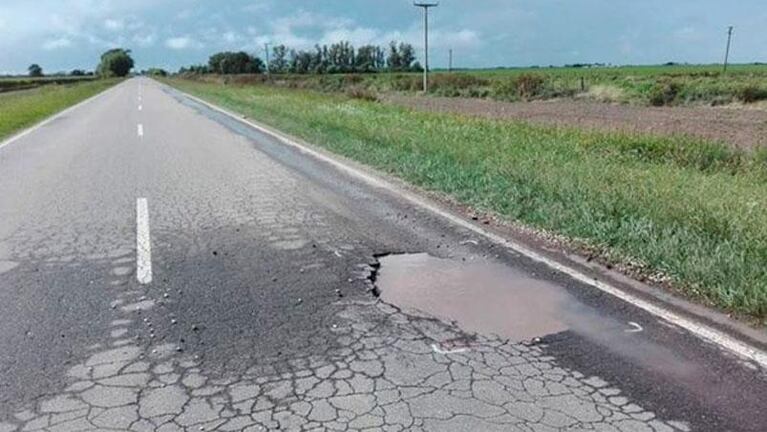 El mal estado de una ruta frustró las vacaciones de una familia cordobesa