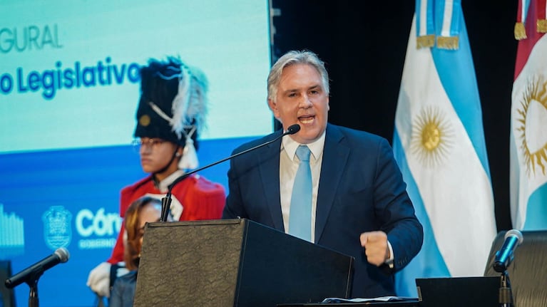 El mandatario brindó un discurso enérgico desde el sur provincial.