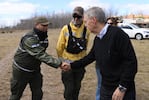 El mandatario visitó la zona afectada por los incendios y habló de los temores por robos.