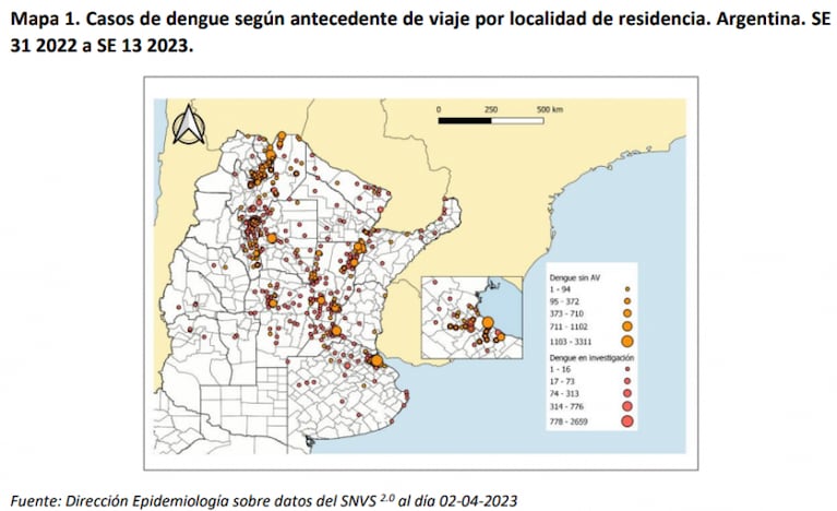 El mapa del dengue en Argentina: Córdoba está entre las 14 provincias afectadas