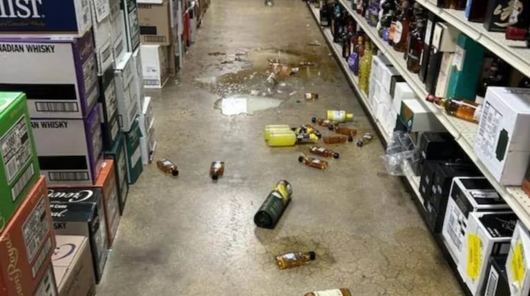 El mapache se tomó todas las botellas de whisky.