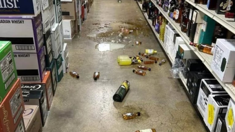 El mapache se tomó todas las botellas de whisky.
