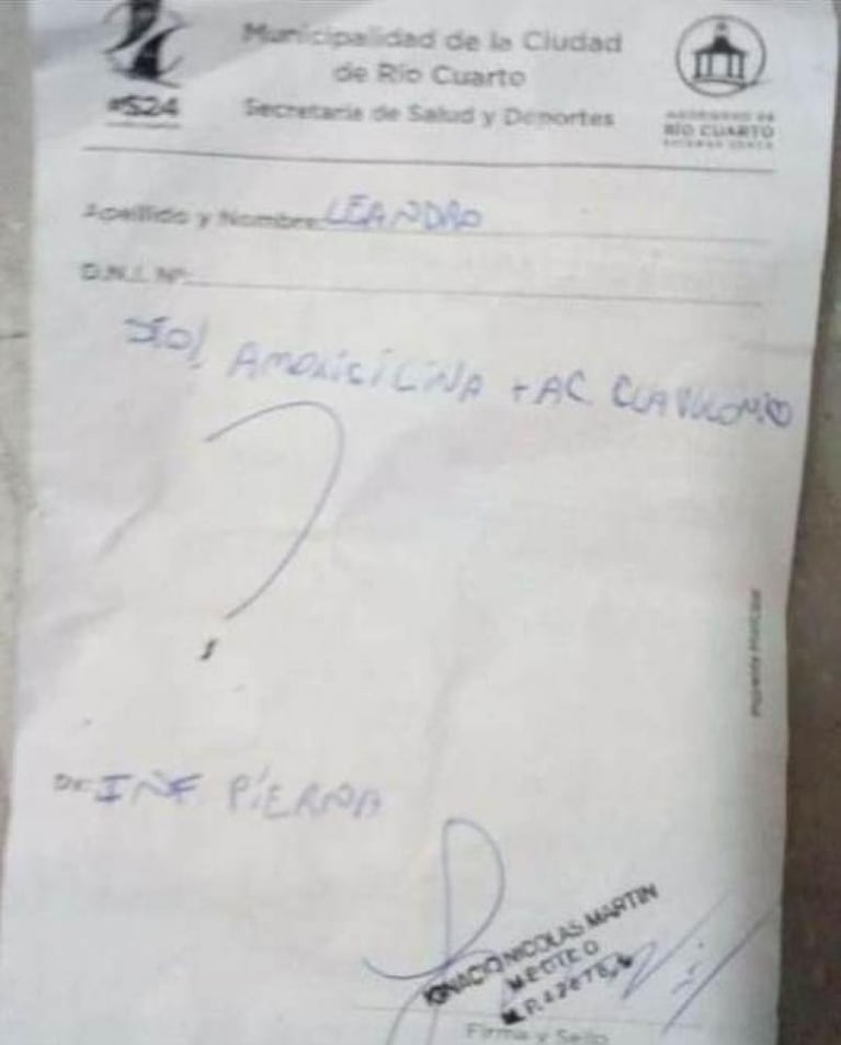 El médico trucho le facturó a la Municipalidad de Río Cuarto