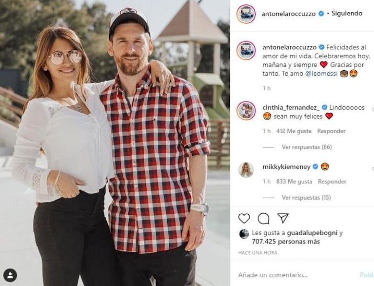 El mensaje de amor de Antonela a Messi en su cumpleaños