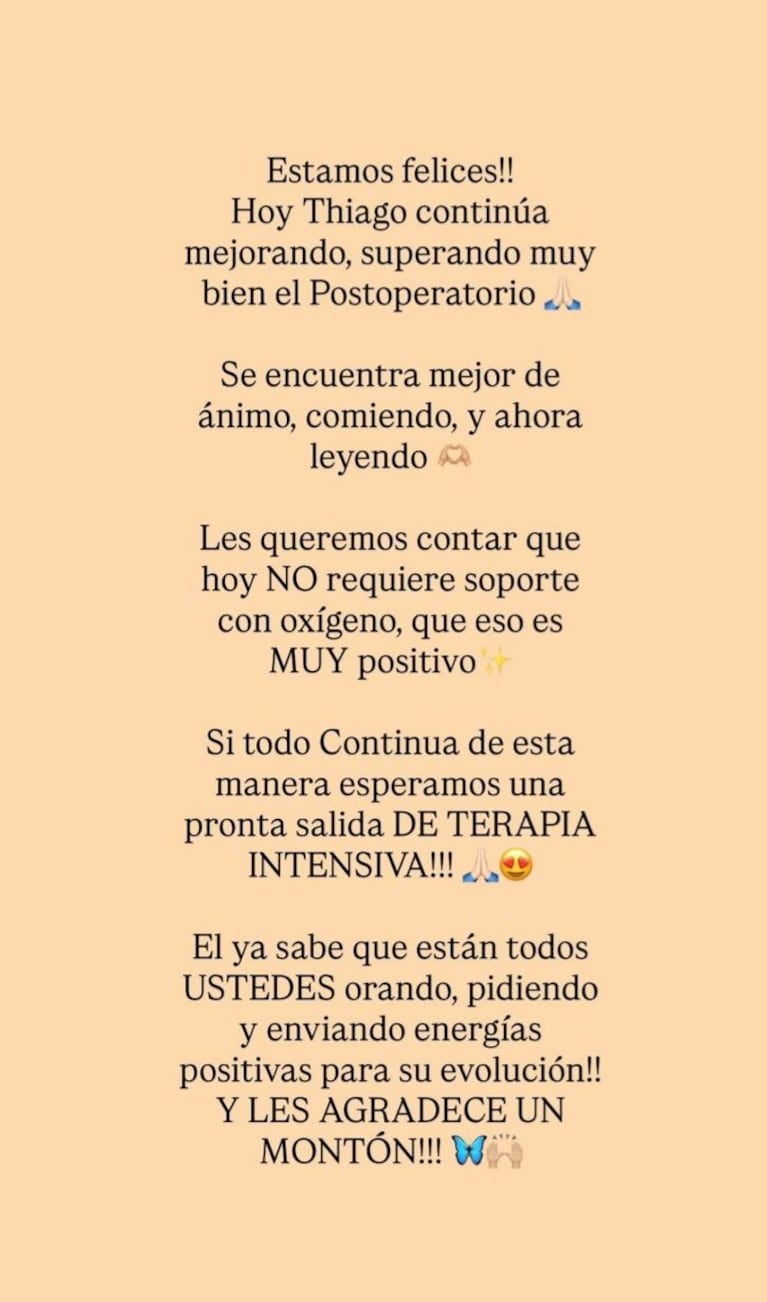 El mensaje de Daniela Celis en redes.