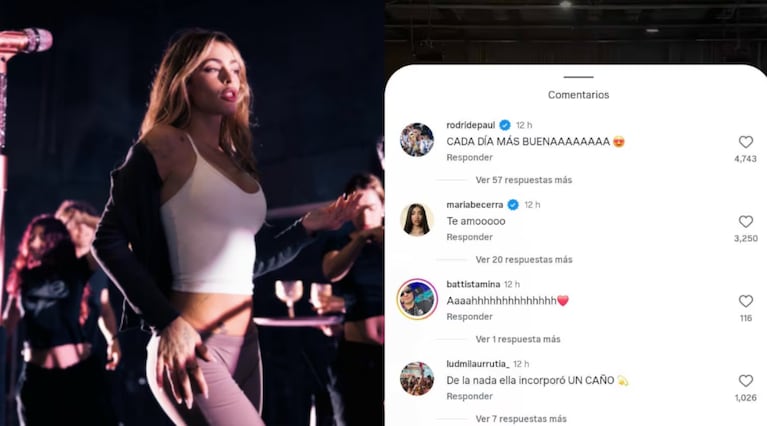 El mensaje de De Paul a Tini en medio del conflicto familiar que los fans no dejaron pasar