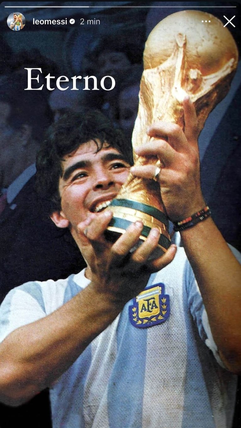 El mensaje de Lionel Messi para Diego Maradona al cumplirse cuatro años de su muerte (Foto: Instagram @leomessi)