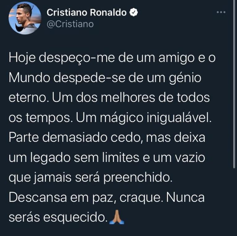 El mensaje de Lionel Messi tras la muerte de Maradona: "El Diego es eterno"