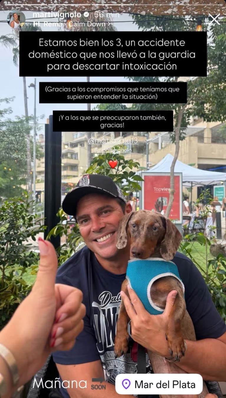 El mensaje en redes de la esposa de Matías Alé.