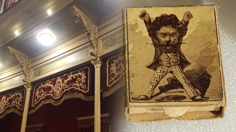 El mensaje se encontraba dentro de una ménsula del teatro. Foto: ElDoce.tv