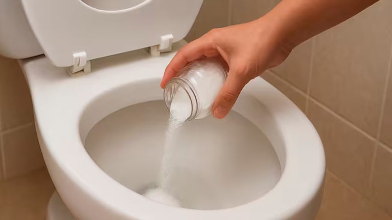 El método de la sal para la limpieza del inodoro.