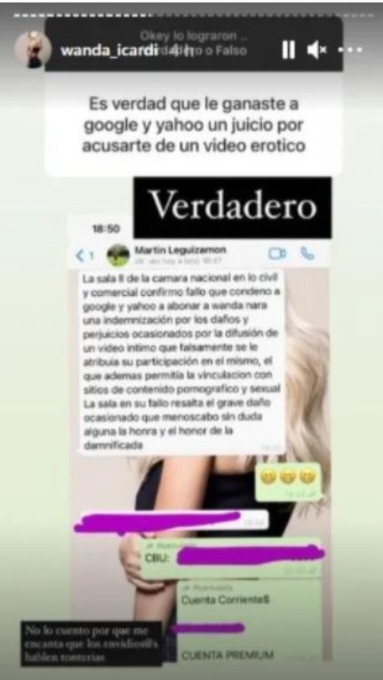 El millonario juicio que Wanda Nara dice haberle ganado a Google y Yahoo