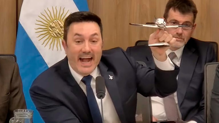 El ministro Petri durante su exposición en la comisión de Defensa de la Cámara de Diputados.
