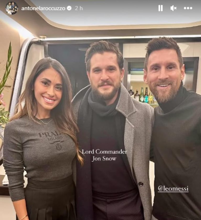 El momento cholulo de Messi y Antonela: le pidieron una foto a una estrella de Hollywood