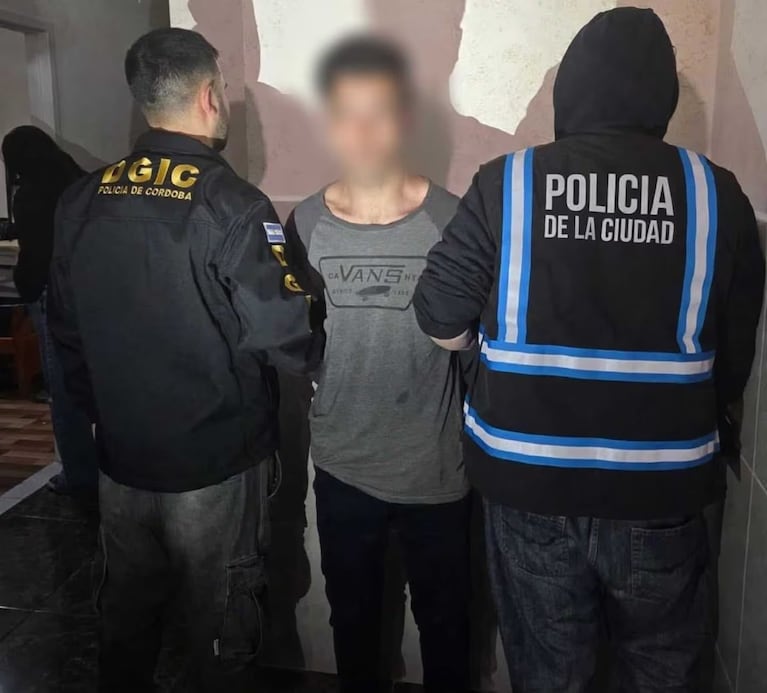 El momento de la detención del femicida Tabella.
