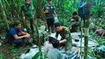 El momento del rescate de los menores en la selva.