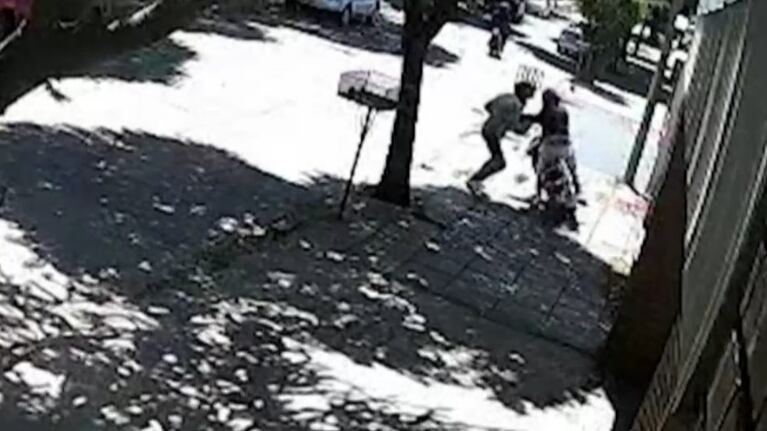 El momento del robo en Villa Azalais.