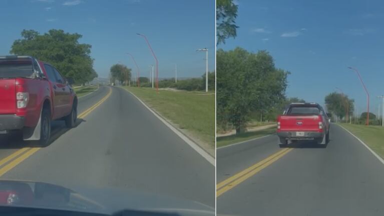 El momento del sobrepaso a un móvil de El Doce.