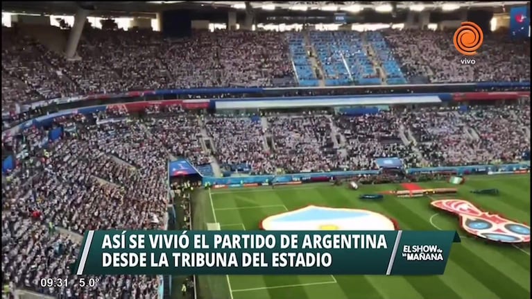 El momento emotivo del partido Argentina-Nigeria