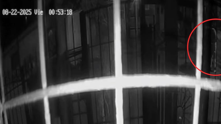El momento en el que el delincuente atacó al jubilado.