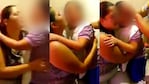 El momento en que la niña llora desesperada y abraza a su mamá.