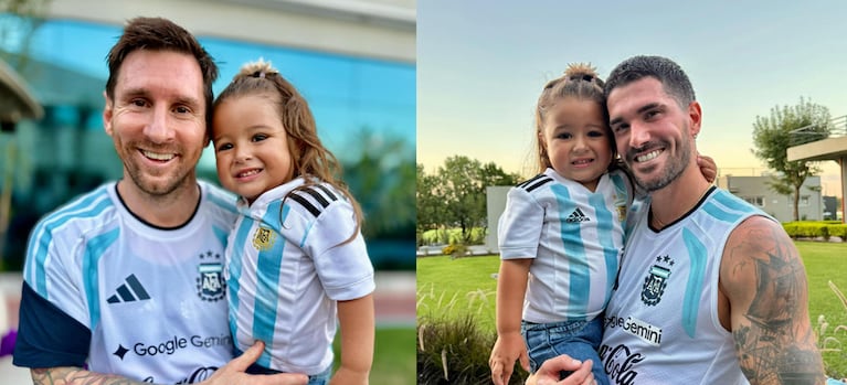 El momento que vivieron Messi y De Paul con una niña.