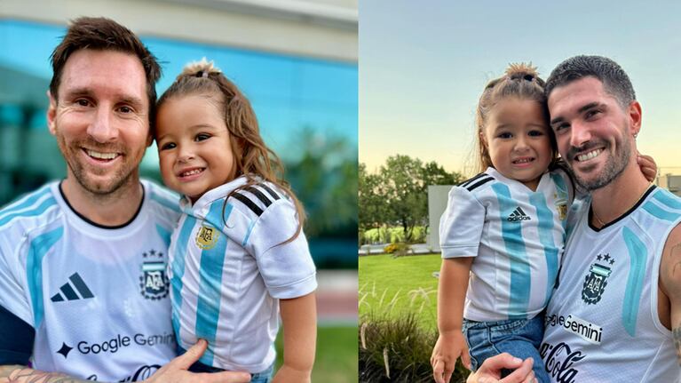 El momento que vivieron Messi y De Paul con una niña.