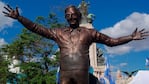 El monumento a Néstor Kirchner en Río Turbio. 