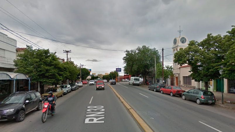 El motociclista chocó contra uno de los árboles de la avenida principal.