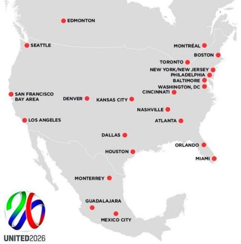 El Mundial 2026 tiene triple sede: se jugará en Estados Unidos, México y Canadá