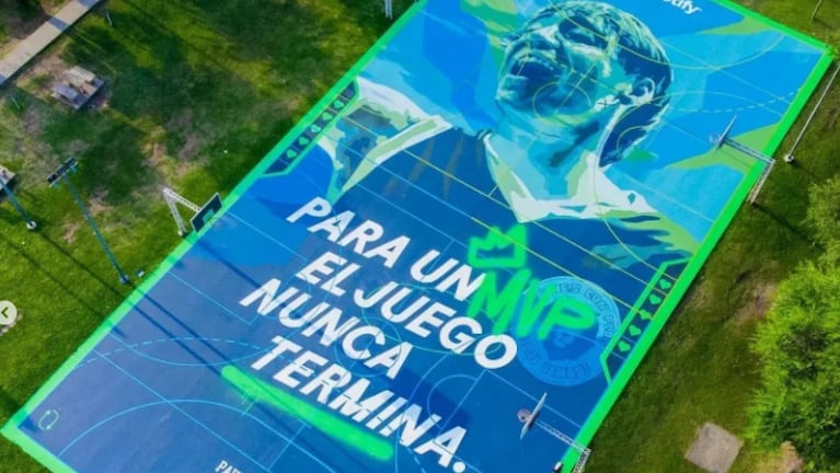 El mural en el Polideportivo Icardi de La Calera se hizo en 10 días