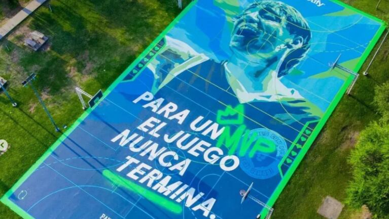 El mural en el Polideportivo Icardi de La Calera se hizo en 10 días