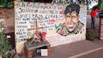 El mural que pintaron en homenaje a Joaquín Paredes. Foto: Néstor Ghino/ElDoce.tv