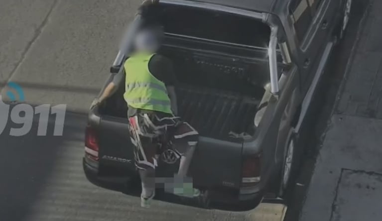 El naranjita fue captado por el 911.