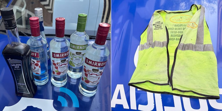 El naranjita fue detenido cerca del bar que asaltó.