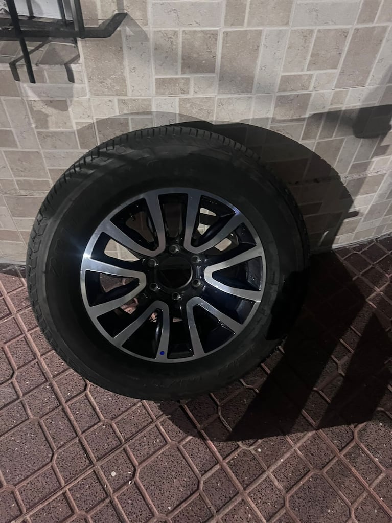 El naranjita ocultó la rueda en un contenedor para robársela.