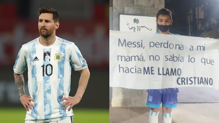El niño que le pidió perdón a Messi.