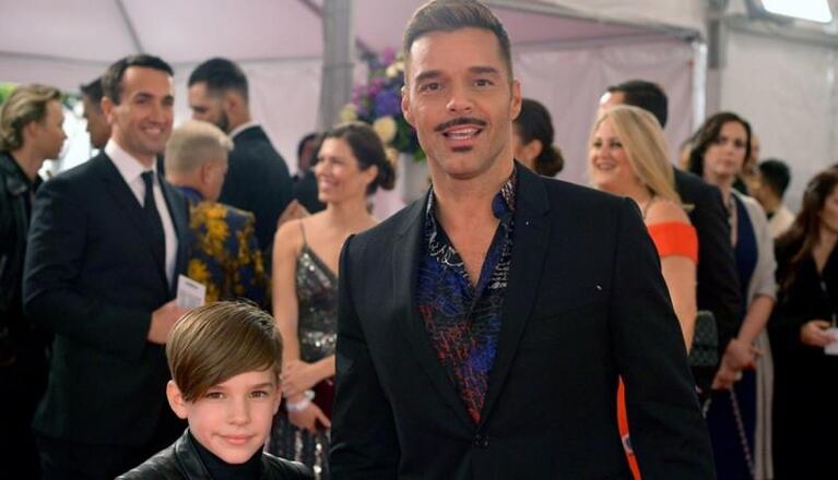 El nuevo look de Ricky Martin y su hijo Matteo en los Grammy