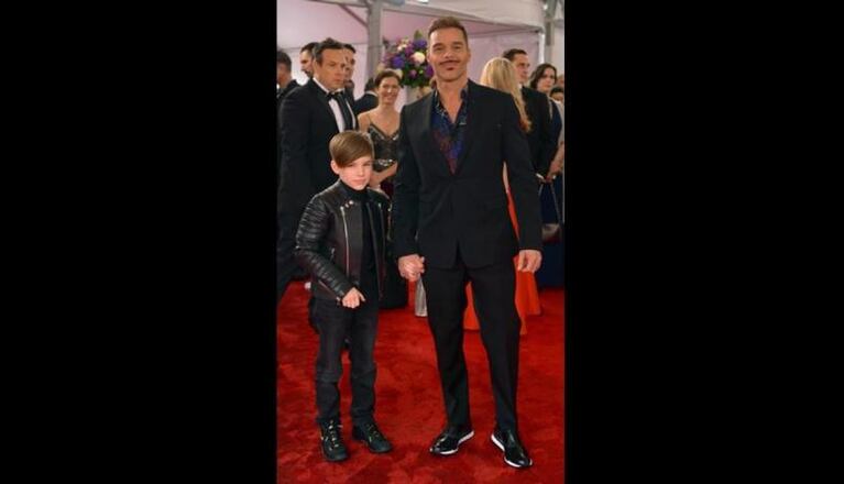 El nuevo look de Ricky Martin y su hijo Matteo en los Grammy