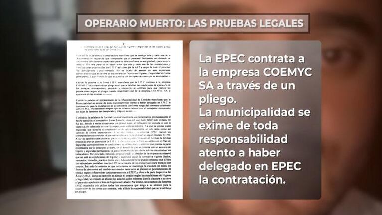 El operario electrocutado trabajaba en una empresa contratada por Epec