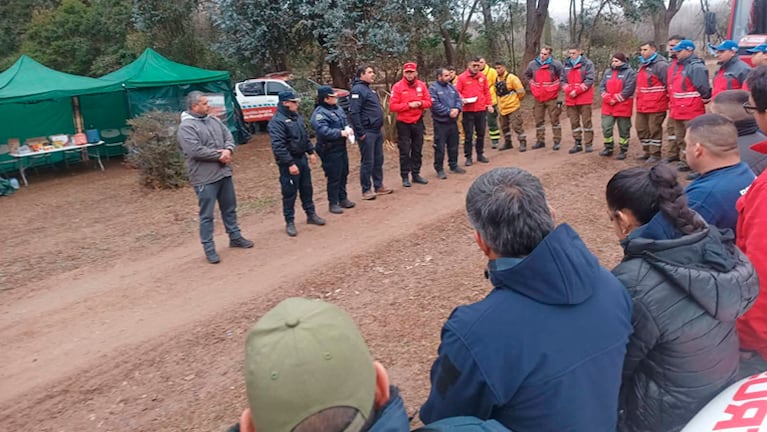 El operativo de búsqueda en La Cumbre.