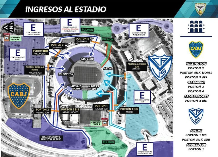 El operativo de seguridad para Boca y Vélez en el Kempes.