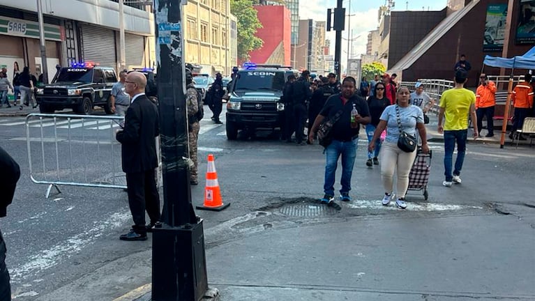 El operativo durante la Asamblea Nacional en Caracas.