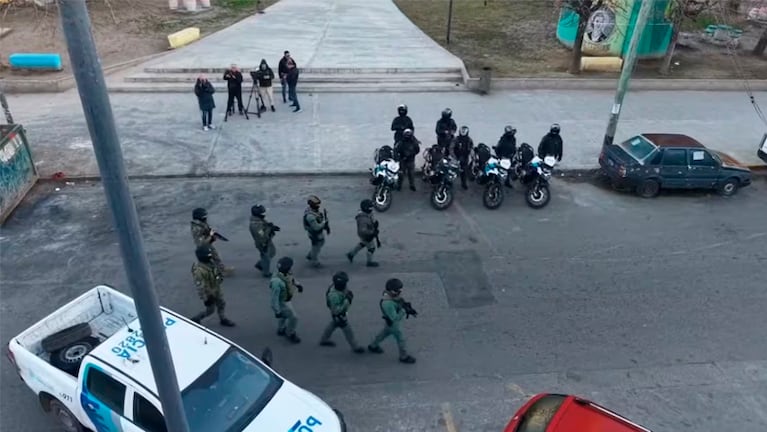 El operativo en Fuerte Apache tras el crimen del policía Alan Molina. Foto: TN.