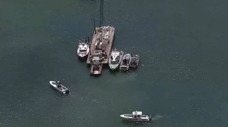 El operativo en la Bahía de Biscayne.