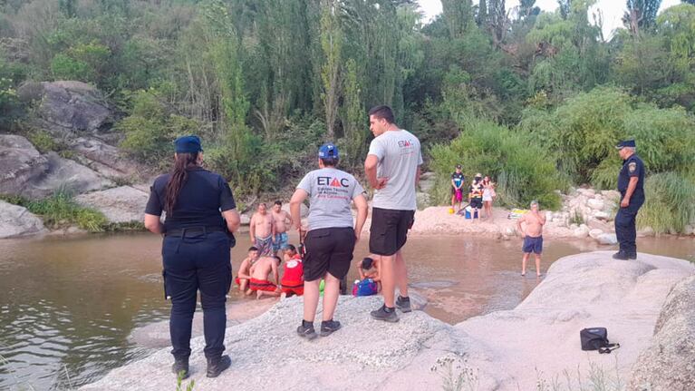 El operativo rescate en el río de Nono.