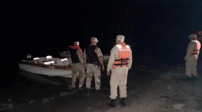 El operativo se montó en la zona de la desaparición.