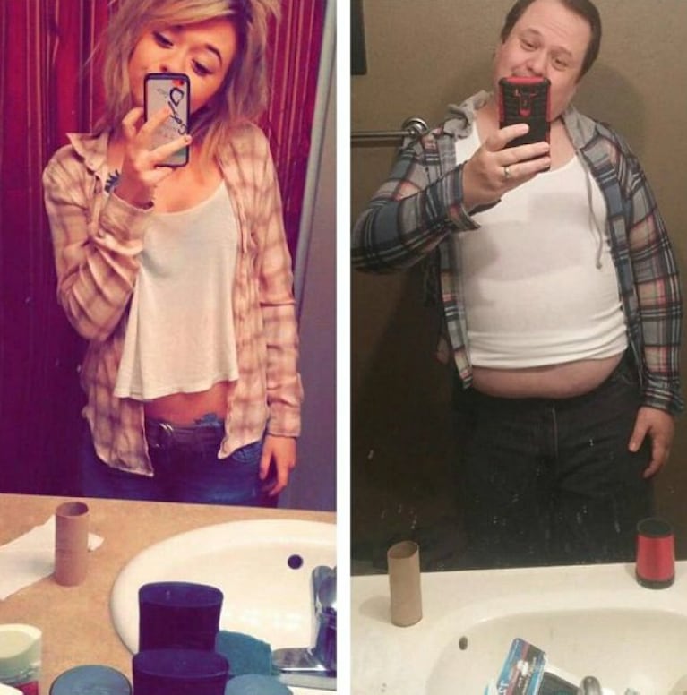 El padre le copia a su hija las selfies