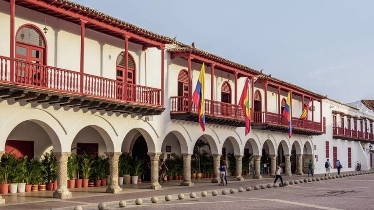 El Palacio de la Aduana en Cartagena, Colombia.